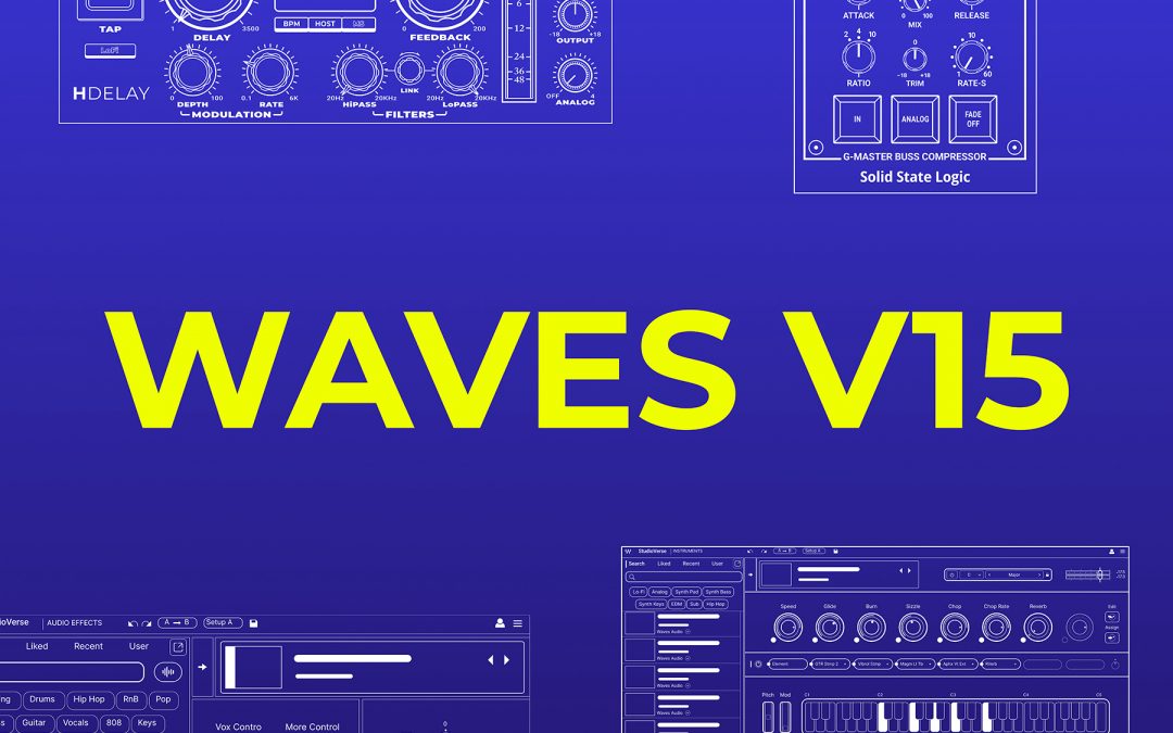Waves now shipping V15, the new version of Waves plugins, letting users create, produce and mix with more tools and features