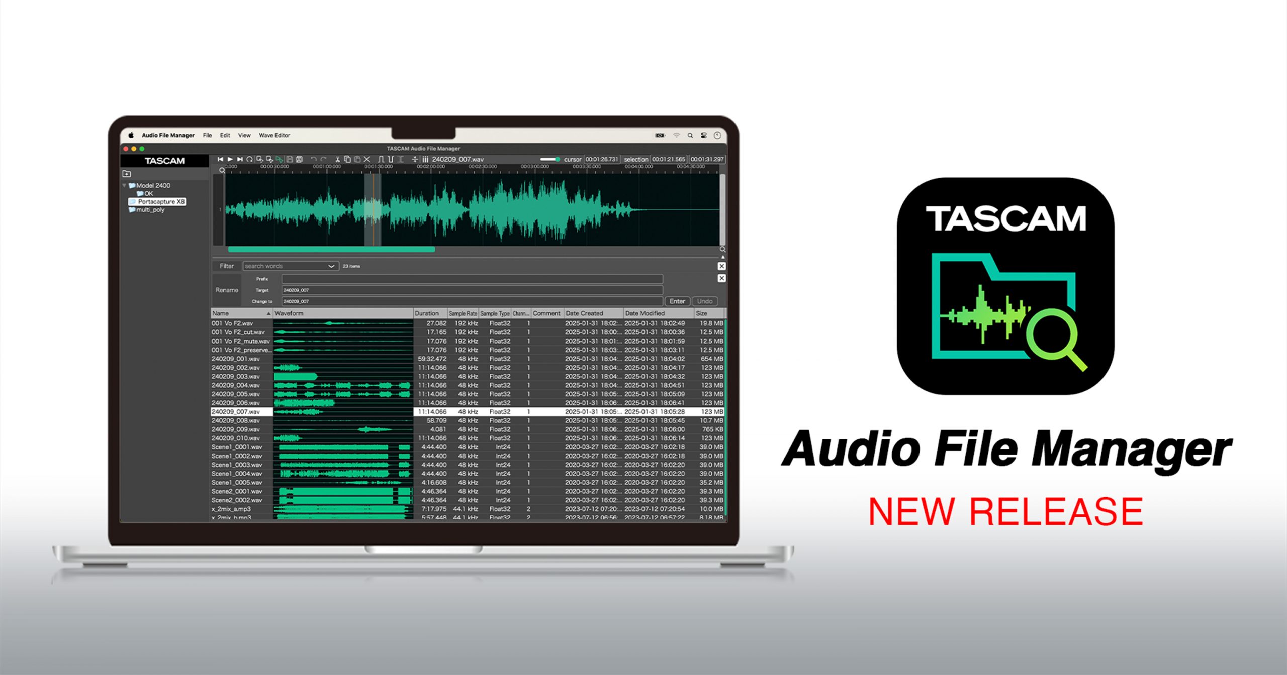 TASCAM Debuts Its TASCAM Audio File Manage • Technologies for Worship ...