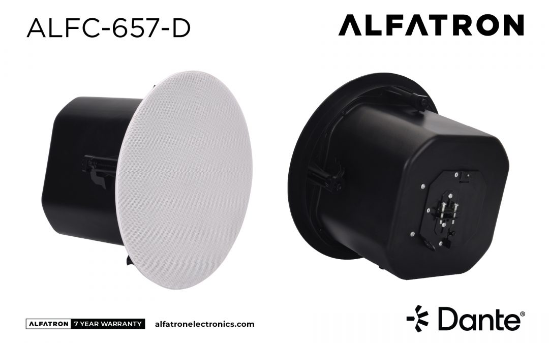 Alfatron Electronics Announces the ALFC-657D Dante Ceiling Speakers