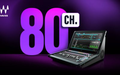 Waves introduces the new 80-Channel Expansion option for its eMotion LV1 mixing console, upgrading to 80 stereo channels, 160 inputs, 52 buses