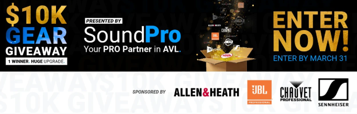 SoundPro Launches $10,000 Gear Giveaway Featuring Top Pro Audio & Lighting Brands 