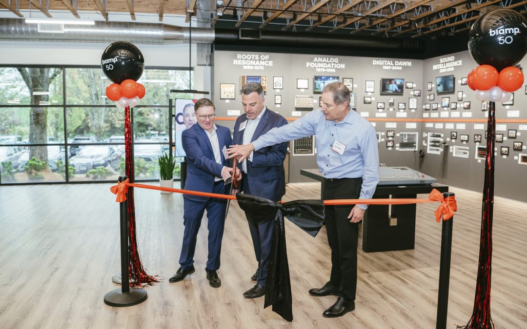 Biamp Celebrates 50 Years of Innovation with Ribbon-Cutting Ceremony for History Museum Grand Opening